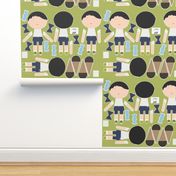 BOY Doll Fabric - Jet TWINS