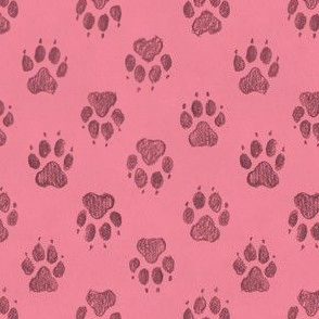 Canine Pawprints Soft Pink