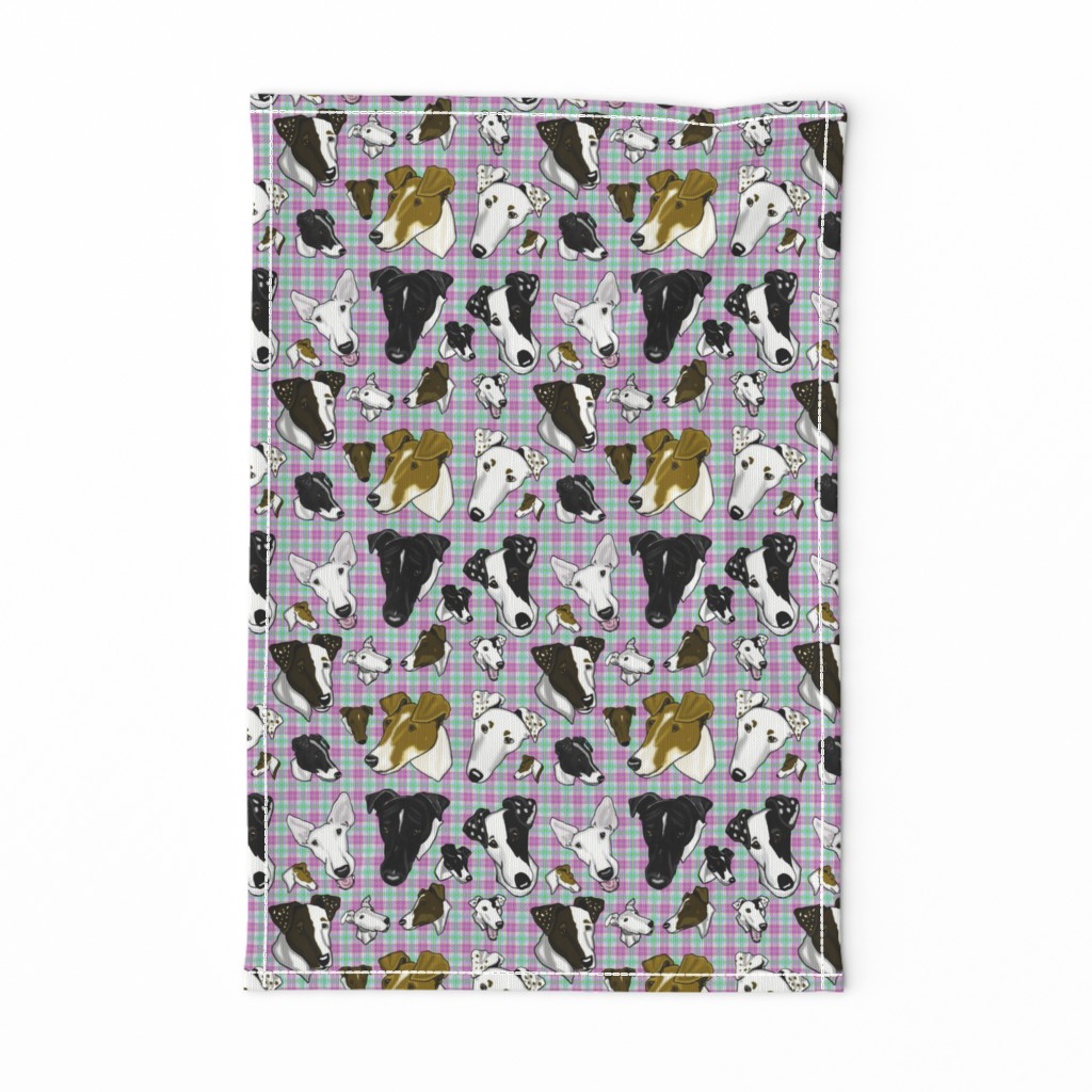 Smooth Fox Terrier Large Pastel Plaid 