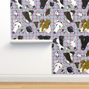 Smooth Fox Terriers in Pastel plaid TINY