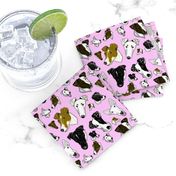 Smooth Fox Terrier Fabrics In Pink TINY