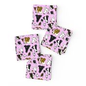 Smooth Fox Terrier Fabrics In Pink TINY