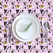 Smooth Fox Terrier Fabrics In Pink TINY