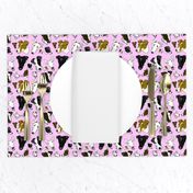 Smooth Fox Terrier Fabrics In Pink TINY