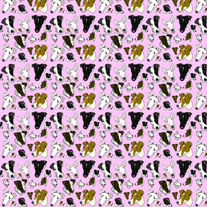 Smooth Fox Terrier Fabrics In Pink TINY
