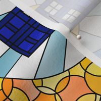 Police Box Stained Glass Border