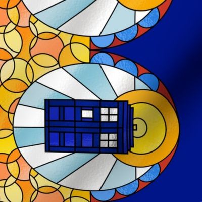 Police Box Stained Glass Border