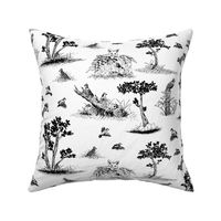 bobwhite quail toile de jouy black