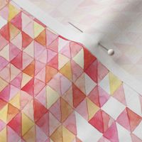 Watercolor Triangle Grid | Pink