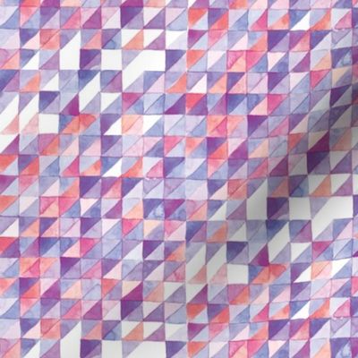 Watercolor Triangle Grid | Purple