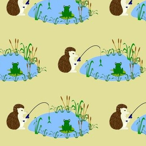 hedgehog fishing