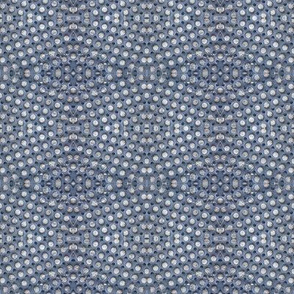 Dotty Chevron Stripes - Blue and Silver (Ref. 1641)