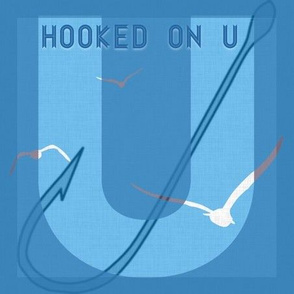 Hooked on U in blue seagull