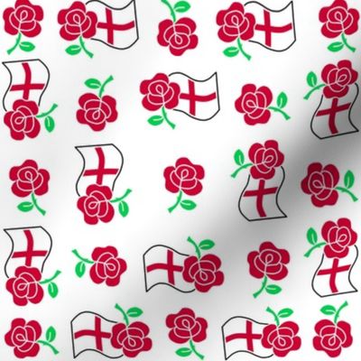 Rose and England flag