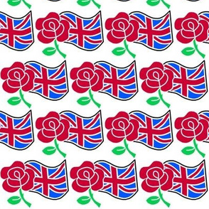 Rose and The Union Jack Flag