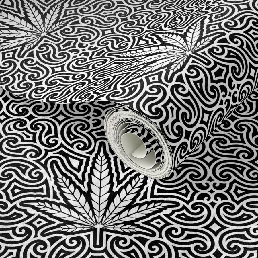 Sweet Leaf Black and White- medium