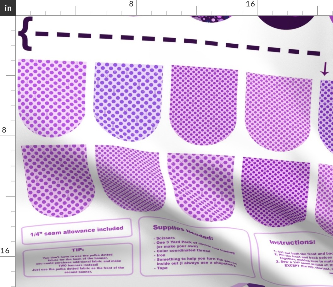 Banner/Bunting Kit - Purples