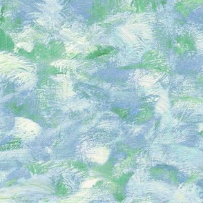 abstract paint swirl - blue and green