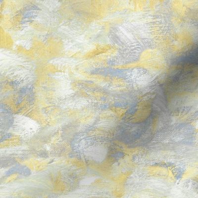 abstract paint swirl - yellow and grey