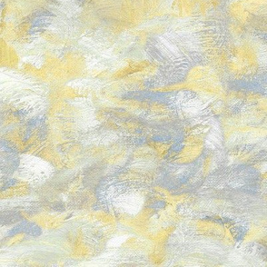 abstract paint swirl - yellow and grey