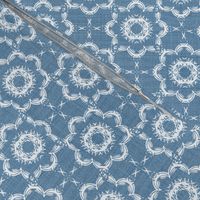 Inky Floral - French Blue