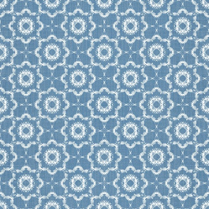 Inky Floral - French Blue