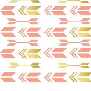 Coral Gold Foil Arrows-ch