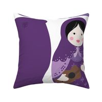 Matryoshka Solo Artist Pillow - Purple