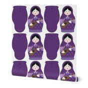 Matryoshka Solo Artist Pillow - Purple