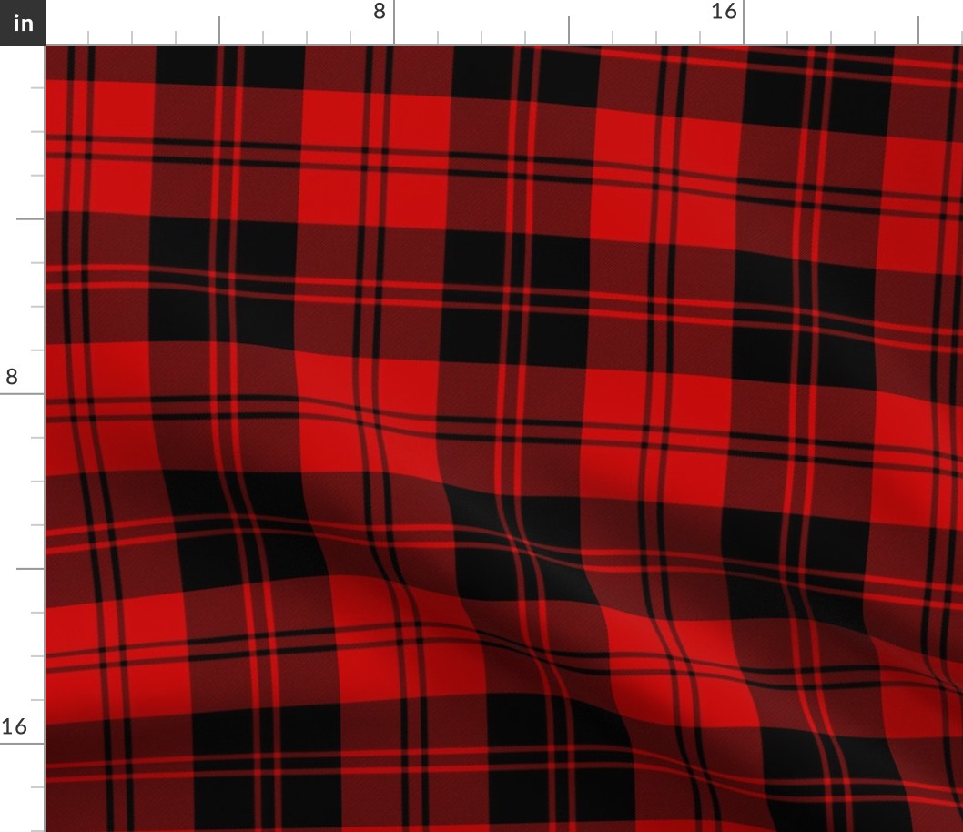 Erskine black and red tartan, 6"