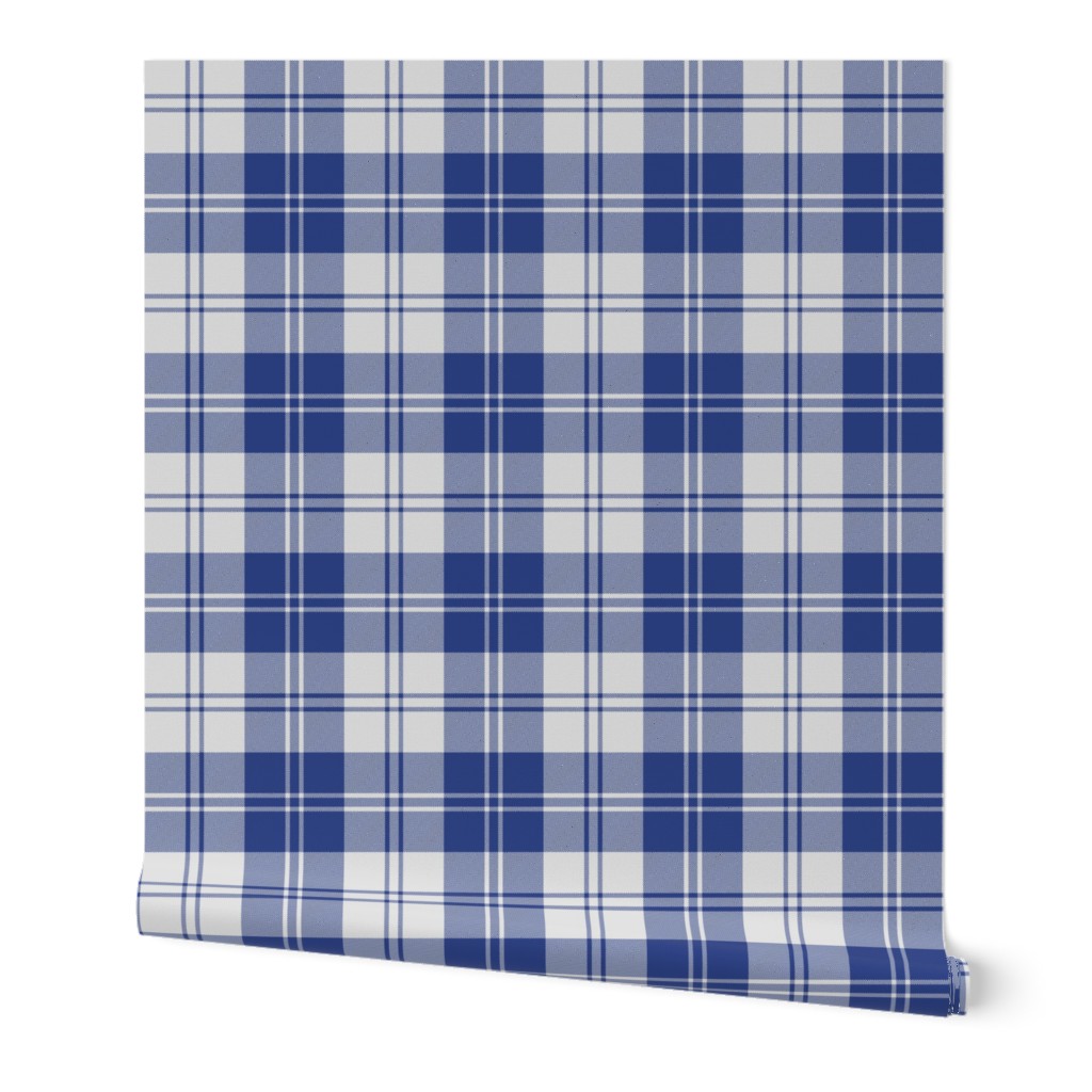 Erskine dress slate-periwinkle blue and pale grey  tartan, 6"