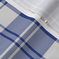 Erskine dress slate-periwinkle blue and pale grey  tartan, 6"