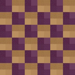 Hedgehog Plum & Caramel Textured Checks