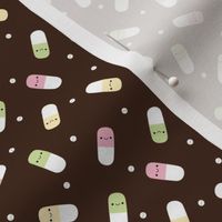 Happy Pills - Brown & Pink