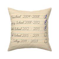 School Checklist PILLOW