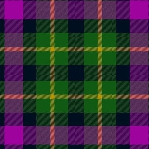 Abercromby / Abercrombie 1876 tartan or Wilsons #64, 9" purple and green bright / thick yellow lines