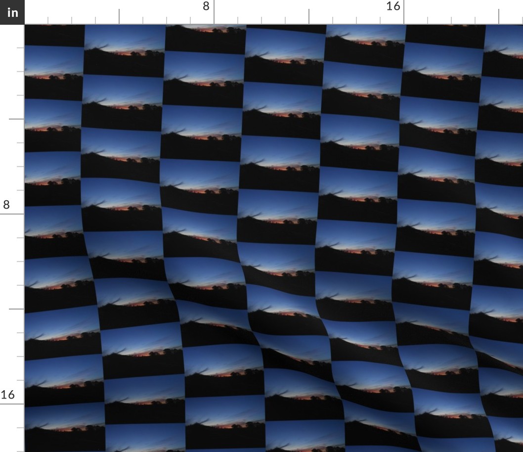 Checked On the Edge of the Dark - Australian Landscape (Ref. 3341) - Extra Small Scale