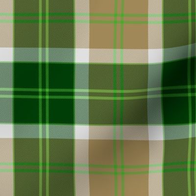 Bannockbane trade tartan, 6" green and tan