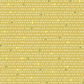 Yellow and Teal Polka Dots 