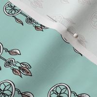 Indian summer dreamcatcher sweet dreams night print in mint