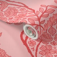 rococo wallpaper - pink