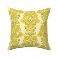 rococo wallpaper - yellow