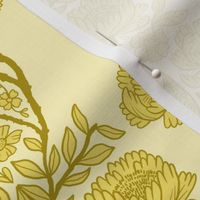 rococo wallpaper - yellow