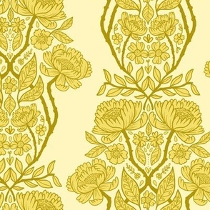 rococo wallpaper - yellow