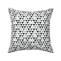 Geometric tribal aztec triangle blue modern patterns