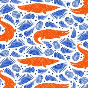 See you later, alligator (Orange & blue) (w/out birds) Small )