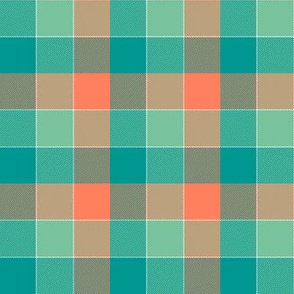 paneled tartan - 3" - retro surfing