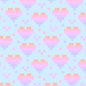 Pastel Pixel Hearts