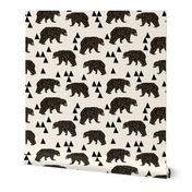 geometric bear // x-large print large print triangle bear in cream