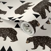 geometric bear // x-large print large print triangle bear in cream